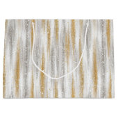 Gold Silver Christmas Celebration ラージペーパーバッグ (正面)