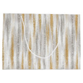 Gold Silver Christmas Celebration ラージペーパーバッグ (裏面)