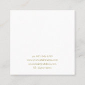 Gold Silver Jewelry Earring Display Business Card スクエア名刺 (裏面)