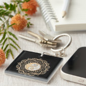 Gold & Silver Mandala キーホルダー (正面右)