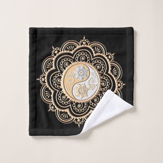 Gold & Silver Mandala バスタオルセット (ウォッシュタオル)