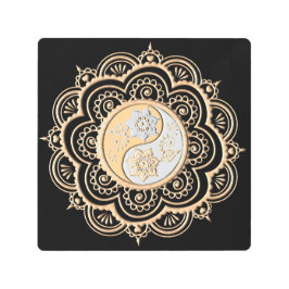 Gold & Silver Mandala メタルプリント