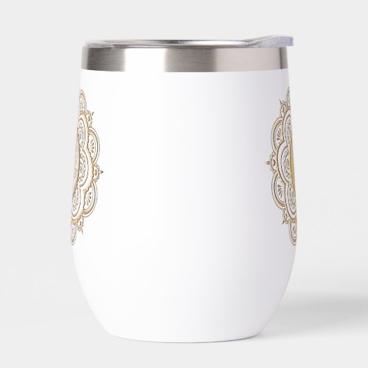 Gold & Silver Mandala water bottle (左面)