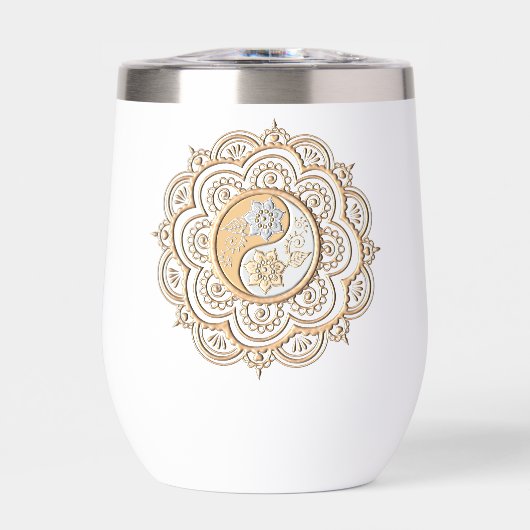 Gold & Silver Mandala water bottle (正面)