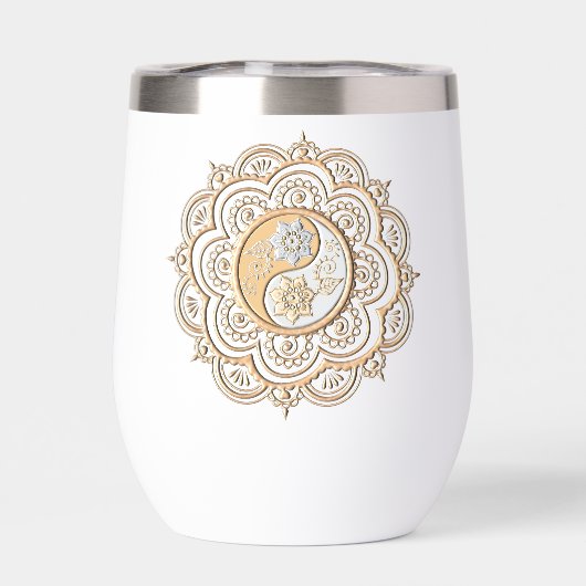 Gold & Silver Mandala water bottle (背面)