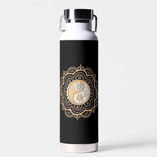 Gold & Silver Mandala water bottle ウォーターボトル (正面)
