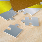 Gold & Silver Spiral Metallic Optical Illusion ジグソーパズル (側面)