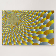 Gold & Silver Spiral Metallic Optical Illusion