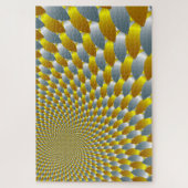 Gold & Silver Spiral Metallic Optical Illusion ジグソーパズル (縦)