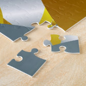 Gold Silver Spiral Metallic Optical Illusion 3-D ジグソーパズル (側面)