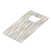 Gold Silver Stripes Confetti New Year Celebration クレジットカード栓抜き (正面アングル)