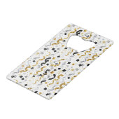 Gold Silver Stripes Confetti New Year Celebration クレジットカード栓抜き (裏面アングル)