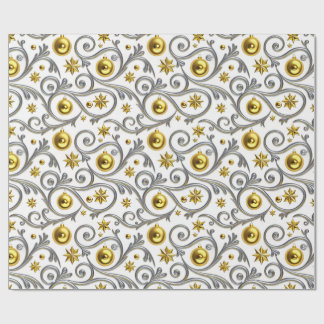 Gold & Silver Swirl Elegance ラッピングペーパー