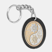Gold & Silver Yin Yang  キーホルダー (正面左)