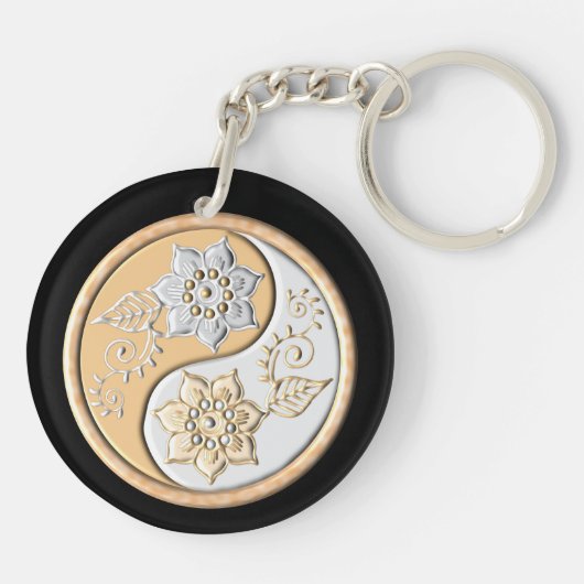 Gold & Silver Yin Yang キーホルダー (裏面)