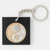 Gold & Silver Yin Yang キーホルダー (裏面)