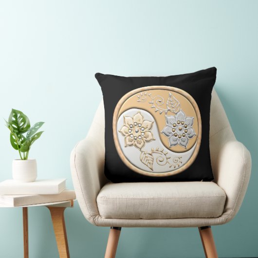 Gold & Silver Yin Yang クッション (椅子)