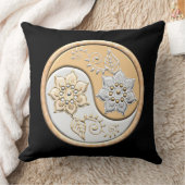 Gold & Silver Yin Yang  クッション (ブランケット)