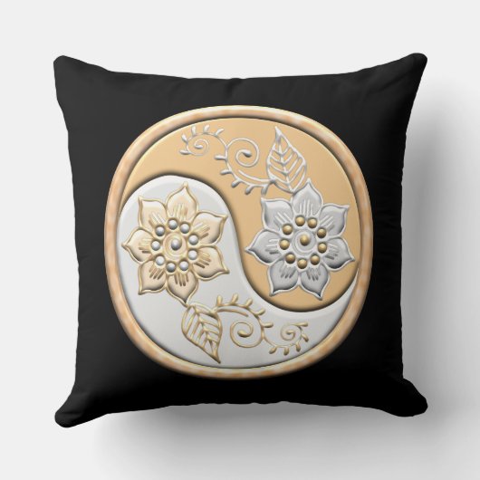 Gold & Silver Yin Yang  クッション (裏面)