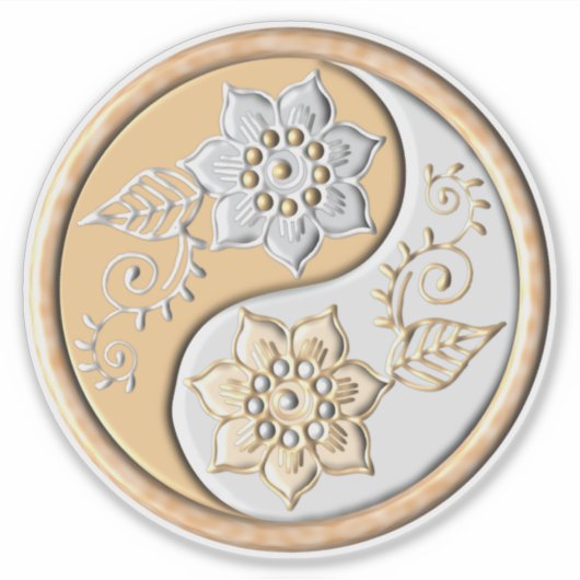 Gold & Silver Yin Yang シール (正面)