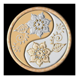 Gold & Silver Yin Yang  ポスター
