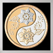 Gold & Silver Yin Yang ポスター (正面)