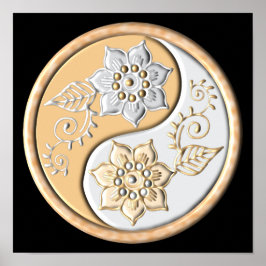 Gold & Silver Yin Yang  ポスター