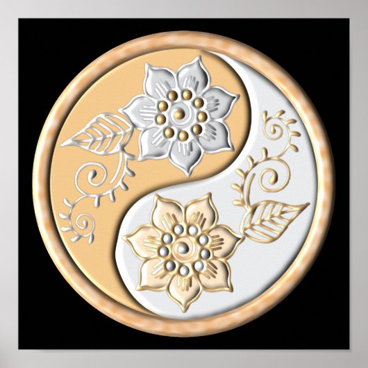 Gold & Silver Yin Yang  ポスター (正面)