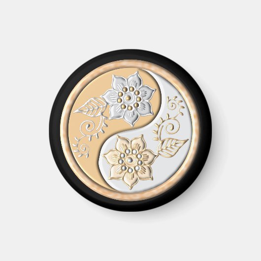 Gold & Silver Yin Yang  マグネット (正面)