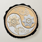 Gold & Silver Yin Yang ラウンドクッション (裏面)