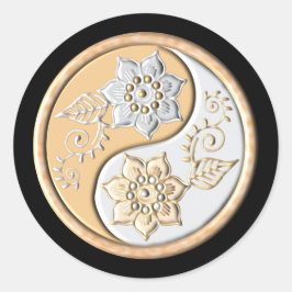 Gold & Silver Yin Yang  ラウンドシール