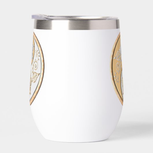 Gold & Silver Yin Yang water bottle (右面)