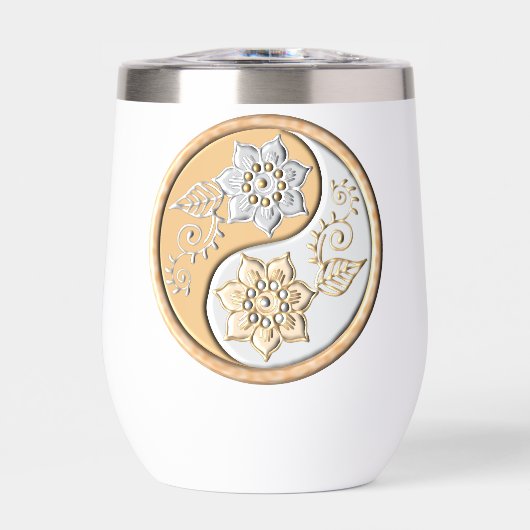 Gold & Silver Yin Yang water bottle (正面)