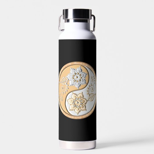 Gold & Silver Yin Yang water bottle ウォーターボトル (正面)