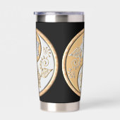 Gold & Silver Yin Yang water bottle 保温保冷タンブラー (右面)