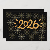 Gold Snowflake 2026 Corporate & Graduation Party I 招待状 (正面/裏面)