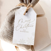 Gold Snowflake Christmas Holiday ギフトタグ