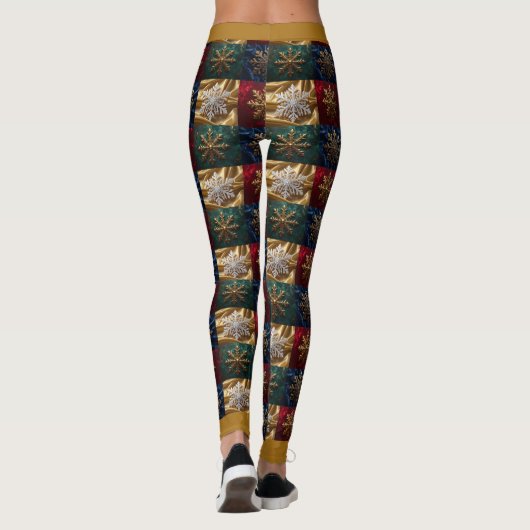 Gold Snowflakes on Image of Velvet レギンス (裏面)