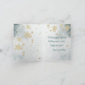 Gold Snowflakes Snowy Winter Ice シーズンカード (内部)
