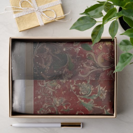 Gold Snowman Christmas Tree Holiday 薄葉紙 (ギフト)