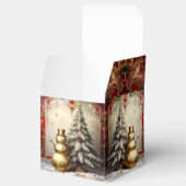 Gold Snowman Christmas Tree Holiday Favor Box フェイバーボックス (オープン)