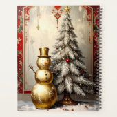 Gold Snowman Christmas Tree Holiday Planner プランナー手帳 (裏面)
