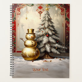 Gold Snowman Christmas Tree Holiday Planner プランナー手帳