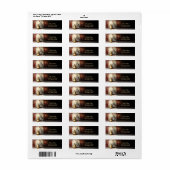 Gold Snowman Christmas Tree Return Address Label ラベル (フルシート)