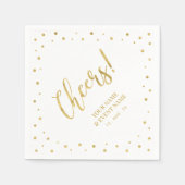 Gold Sophisticated Classic Wishes For Every Occasi スタンダードカクテルナプキン (正面)