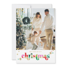 Gold Sparkle Christmas Family Card