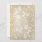 Gold Sparkle Diamonds Bokeh 60th Birthday 招待状 (裏面)