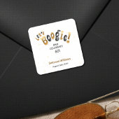 Gold Sparkle Let's Boogie 60th Birthday スクエアシール