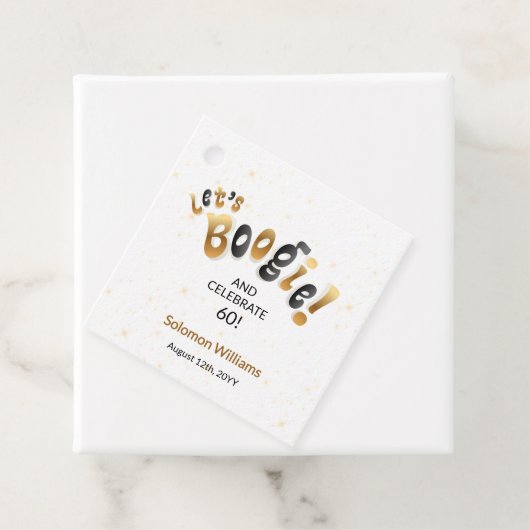 Gold Sparkle Let's Boogie 60th Birthday フェイバータグ (インサイチュ)