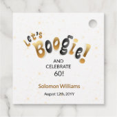 Gold Sparkle Let's Boogie 60th Birthday フェイバータグ (裏面)